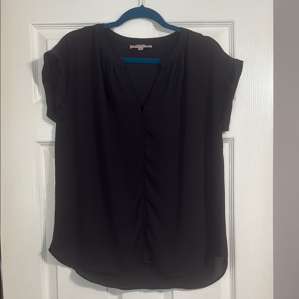 Philosophy Black Cap Sleeve Blouse
